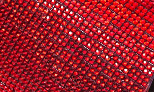 Lady Couture Rhinestone Slide Sandal In Red