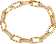 BY ADINA EDEN Solid/Pave Fancy Box Link Bracelet