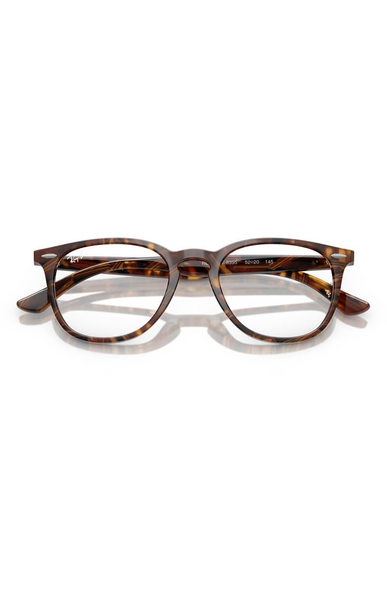 Ray-Ban 50mm Optical Glasses, Alternate, color, Transparent Brown