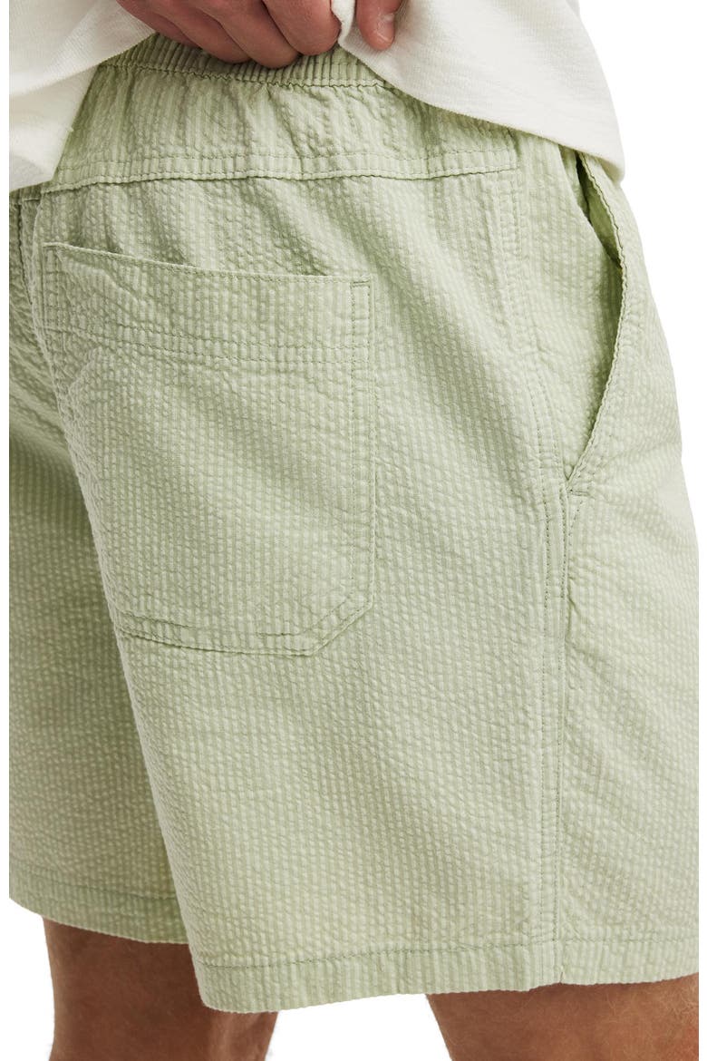 Men's Easy Short, Alternate, color, Jade Stripe Seersucker