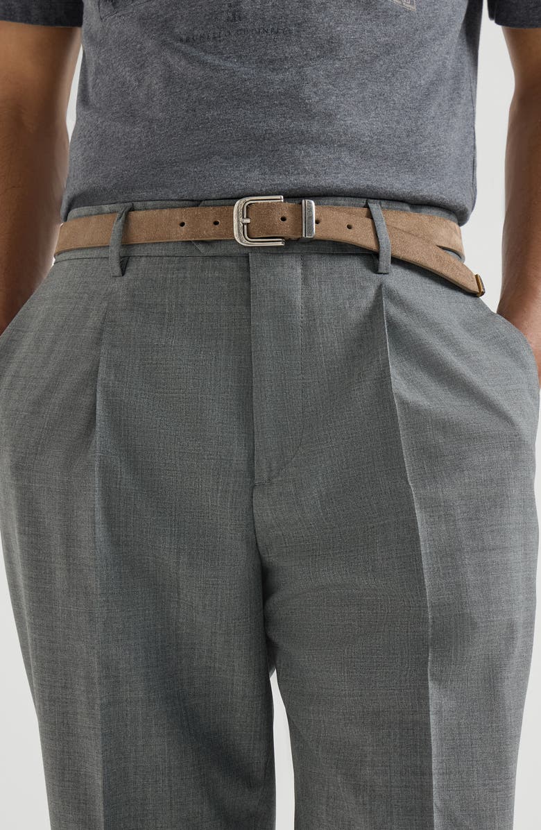 Brunello Cucinelli Virgin wool trousers, Alternate, color, Anthracite