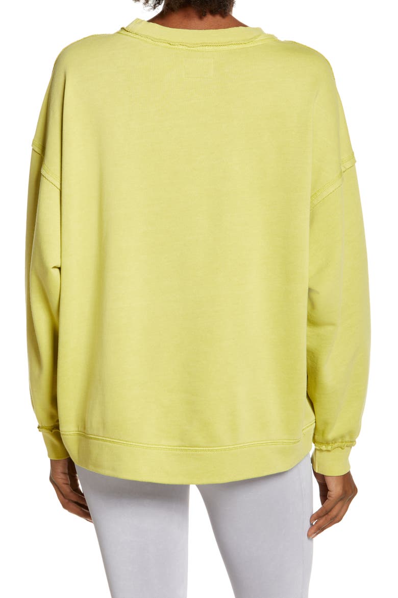 Free People FP Movement Metti Crewneck Sweatshirt, Alternate, color, ACACIA