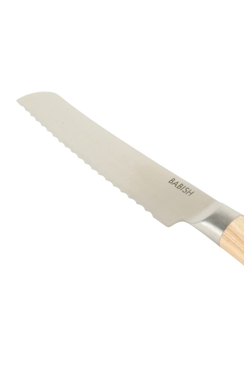 Bread Knife High Carbon 1.4116 German Steel Serrated Knife with Pakka Wood Handle, Alternate, color, Natural