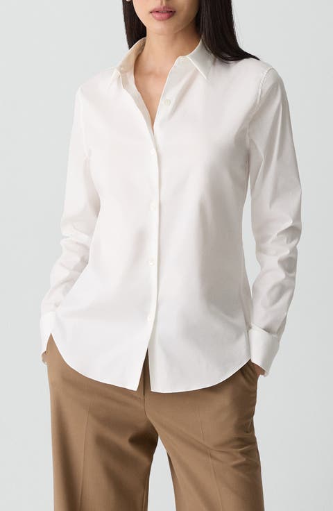 トップス Theory Cotton Shirting Circle shirt Women's Theory Tops | Nordstrom