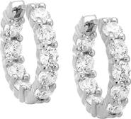 BY ADINA EDEN Mini CZ Tennis Huggie Earring