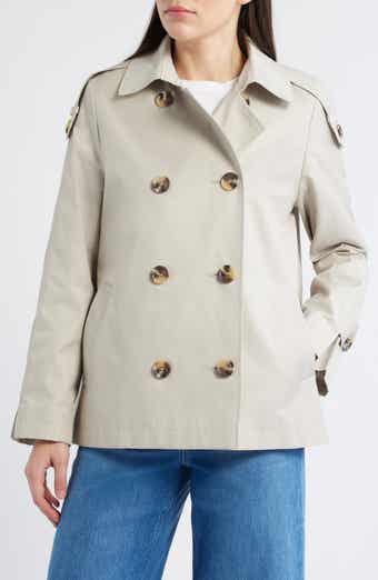 Double Breasted Water Repellent Swing Jacket