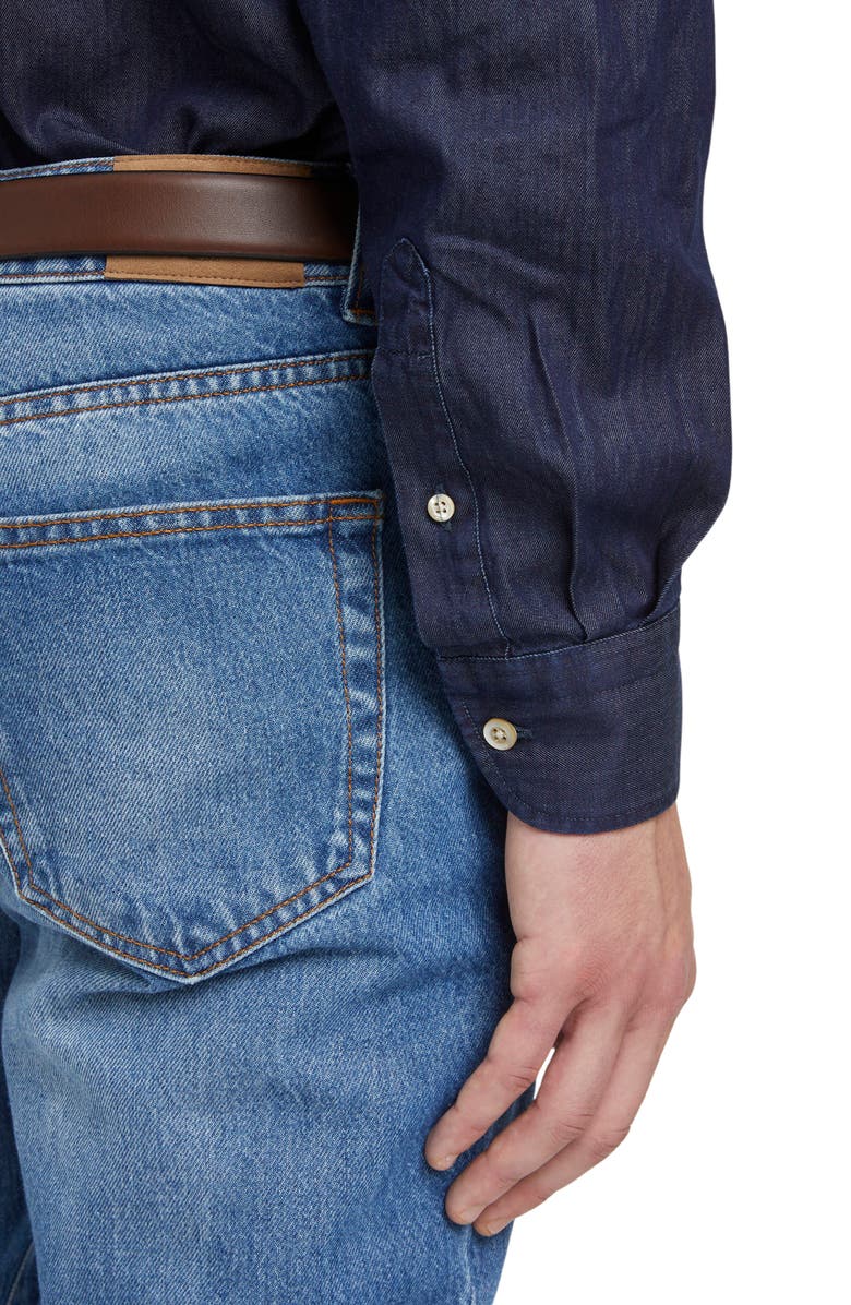 Boglioli Chambray Button-Up Shirt, Alternate, color,