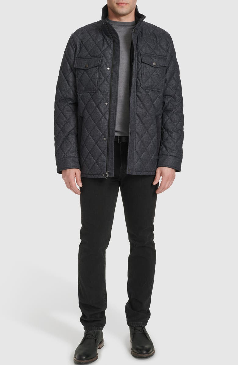 Cole Haan Signature Diamond Quilted Jacket, Alternate, color, Navy