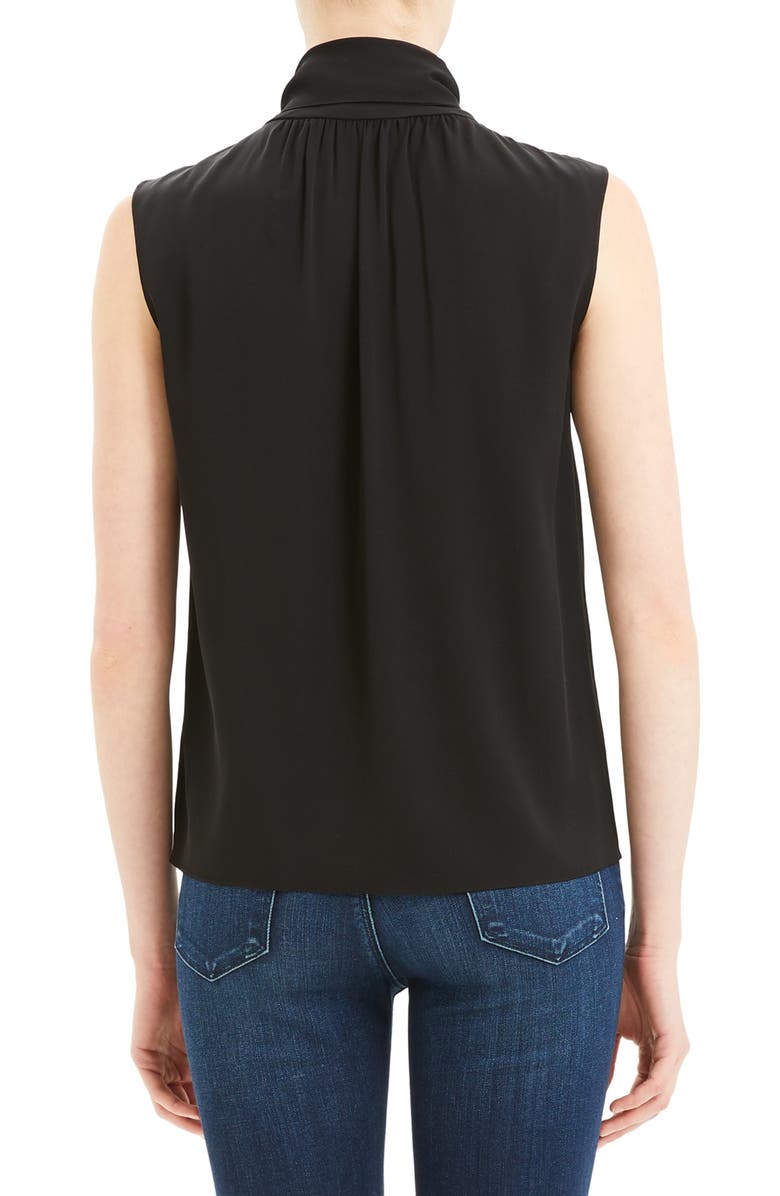 Theory Scarf Tie Sleeveless Stretch Silk Blouse, Alternate, color, 