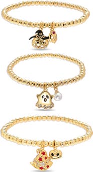 EYE CANDY LOS ANGELES Spooky Spark Set of 3 Charm Stretch Bracelets