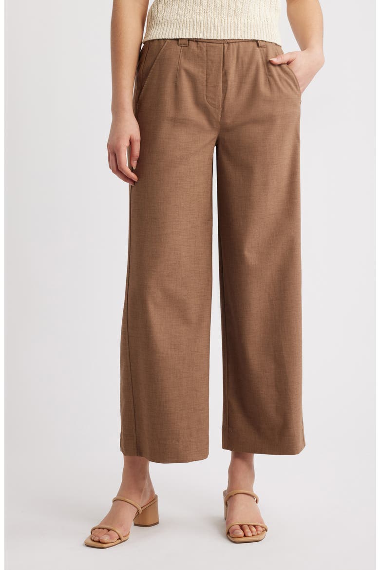 Glider Skyrise Wide Leg Pants, Main, color, TOASTED COCONUT