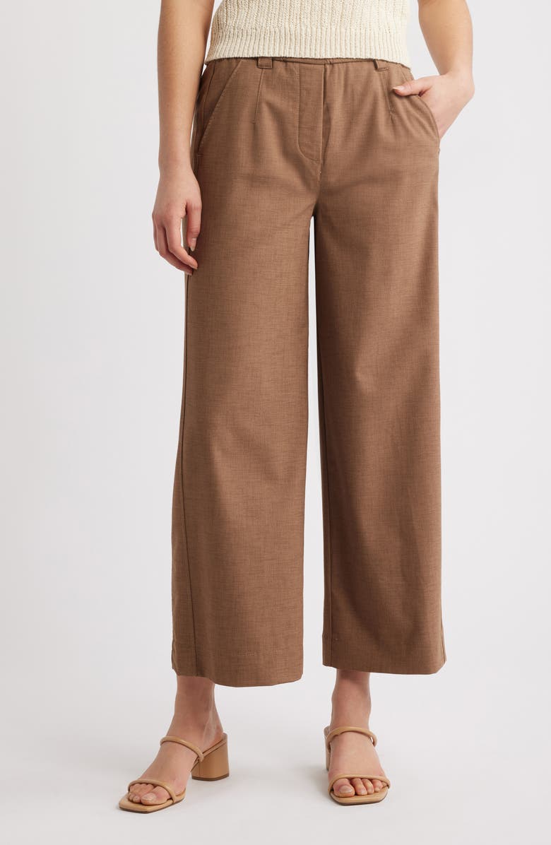 Wit & Wisdom Glider Skyrise Wide Leg Pants, Main, color, Toasted Coconut