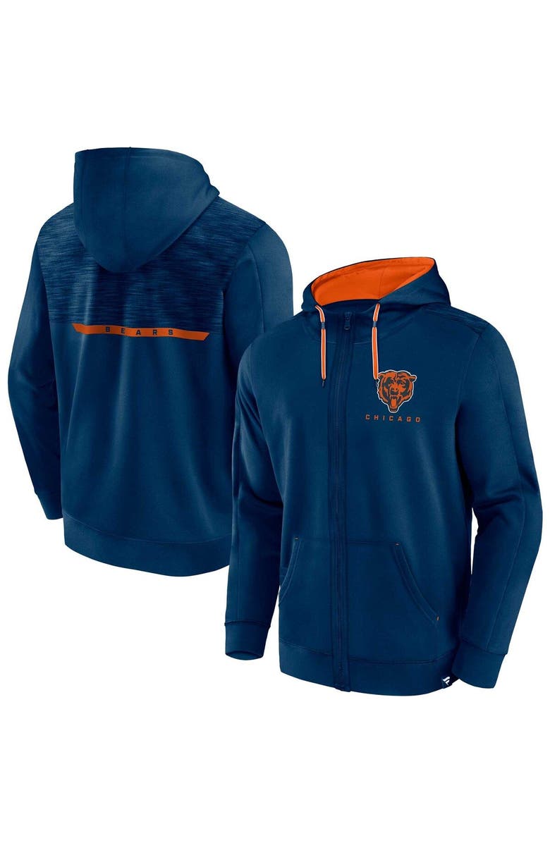 FANATICS Men's Fanatics Branded  Navy Chicago Bears Defender Evo Full-Zip Hoodie, Main, color, Navy