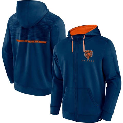 Men's Fanatics Branded  Navy Chicago Bears Defender Evo Full-Zip Hoodie