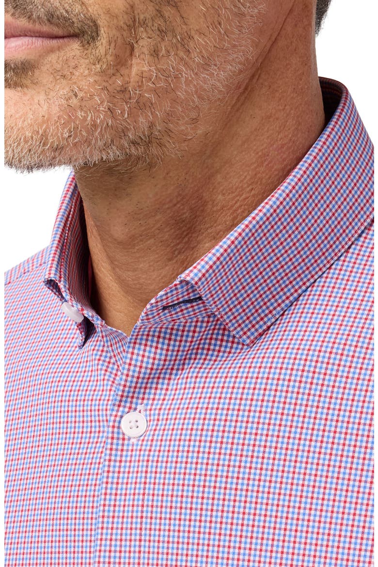 Leeward Trim Fit Red Hot Sam Plaid Button-Up Shirt, Alternate, color, RED HOT SAM PLAID