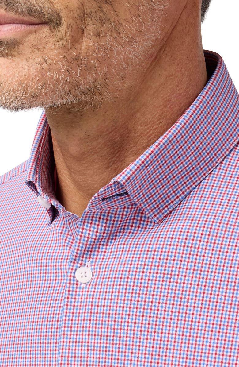 Mizzen+Main Leeward Trim Fit Red Hot Sam Plaid Button-Up Shirt, Alternate, color, Red Hot Sam Plaid