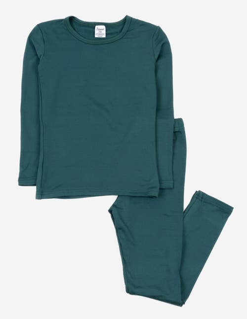 Leveret Kids Solid Thermal Pajamas In Gray