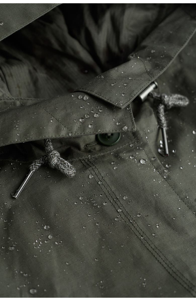 Seasalt Cornwall Seafaring Waterproof Linen & Cotton Hooded Coat, Alternate, color, Trellis