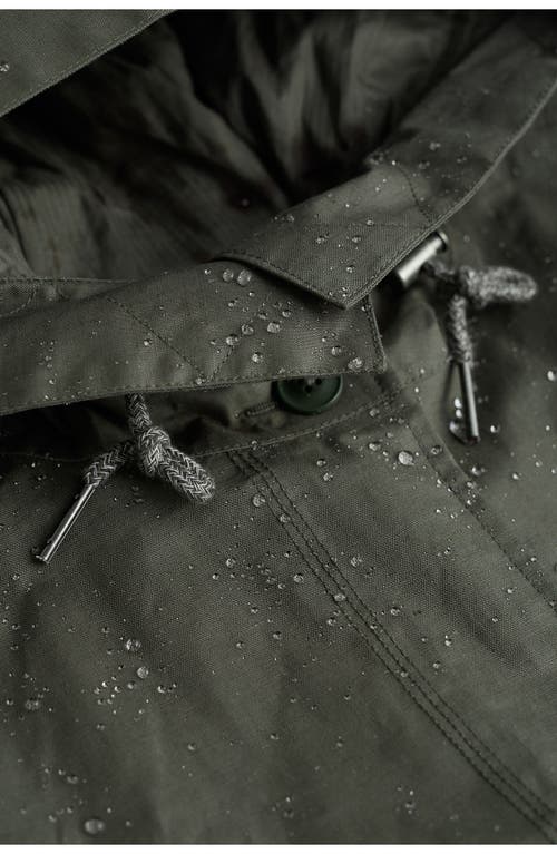 Seasalt Cornwall Seafaring Waterproof Linen & Cotton Hooded Coat In Gray