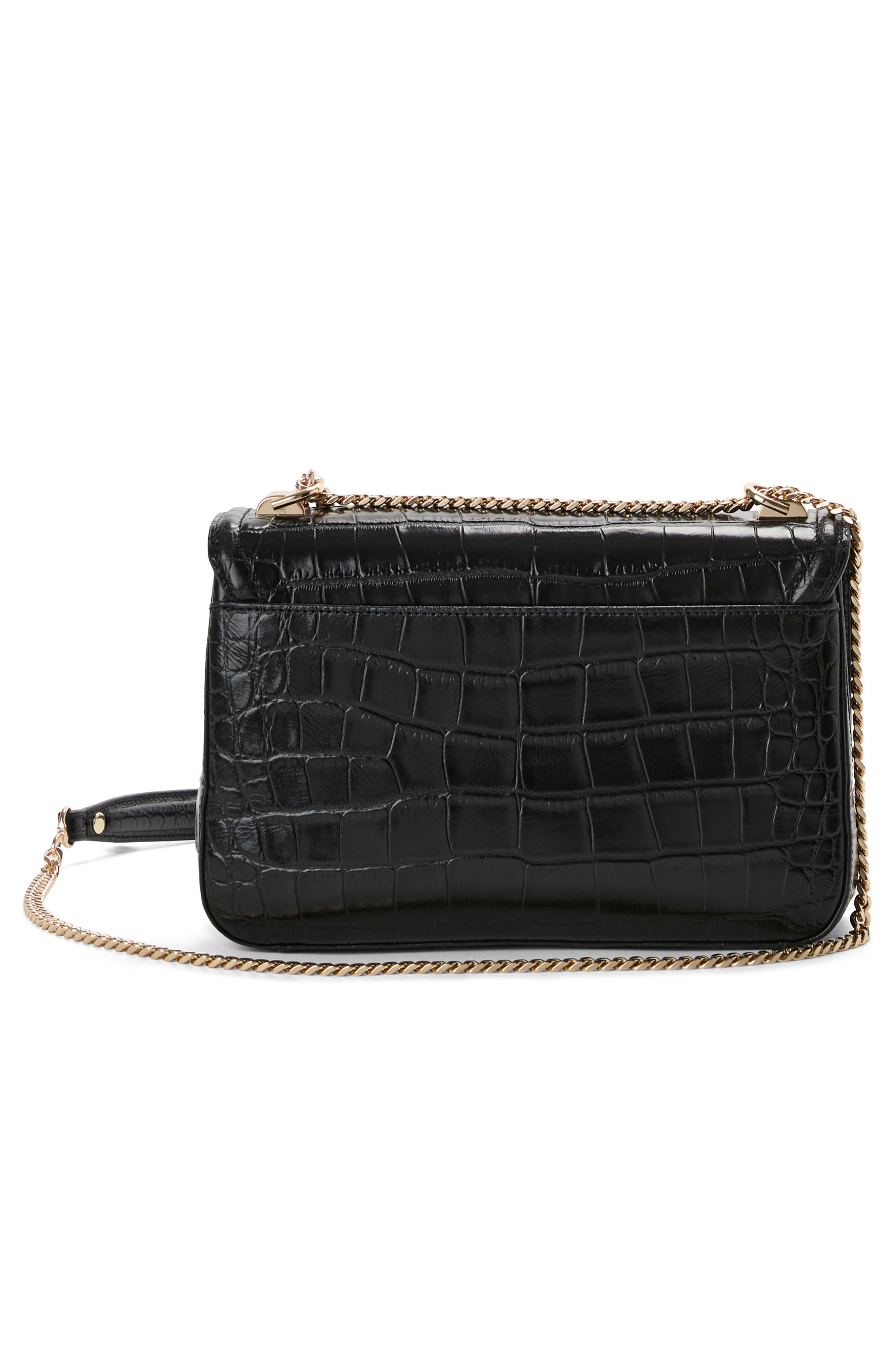 Brahmin Rosalie Croc Embossed Leather Crossbody Bag, Alternate, color, 