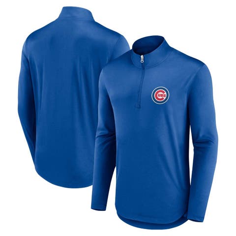 Men's Fanatics Branded Royal Chicago Cubs Quarterback Quarter-Zip Top