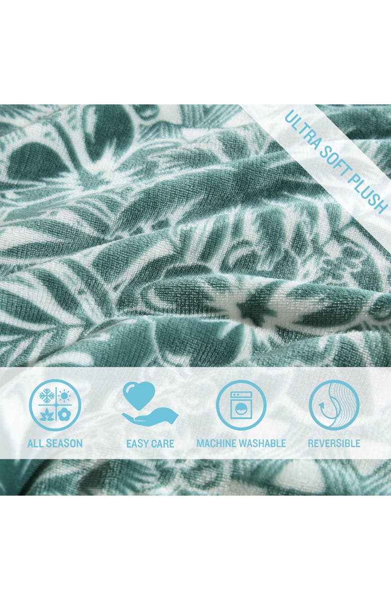 Tommy Bahama Laniaki Fronds Throw Blanket, Alternate, color, Green