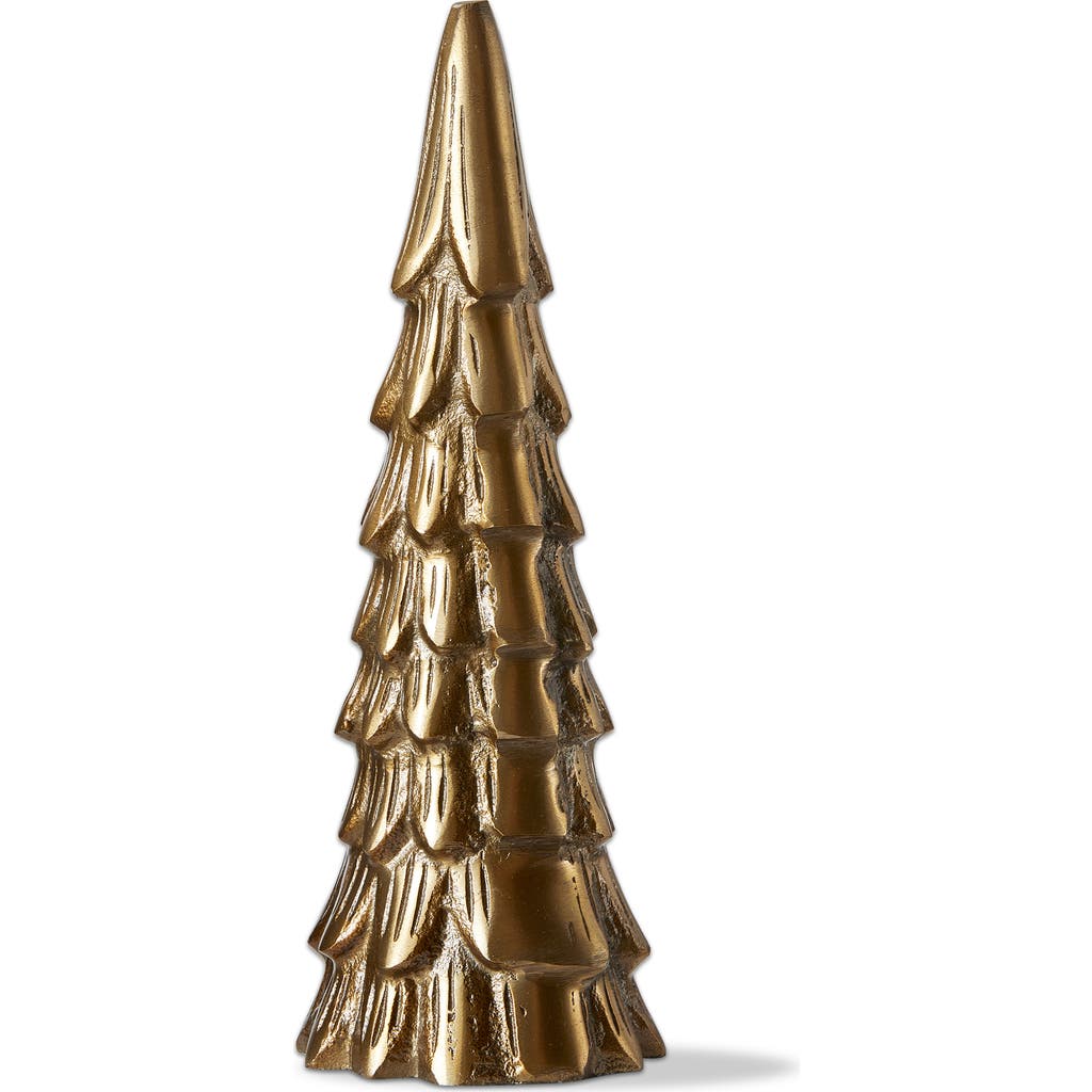 Tag Large Cast Aluminum Tree Decor Antique Brass Gold Sculpture In Gold