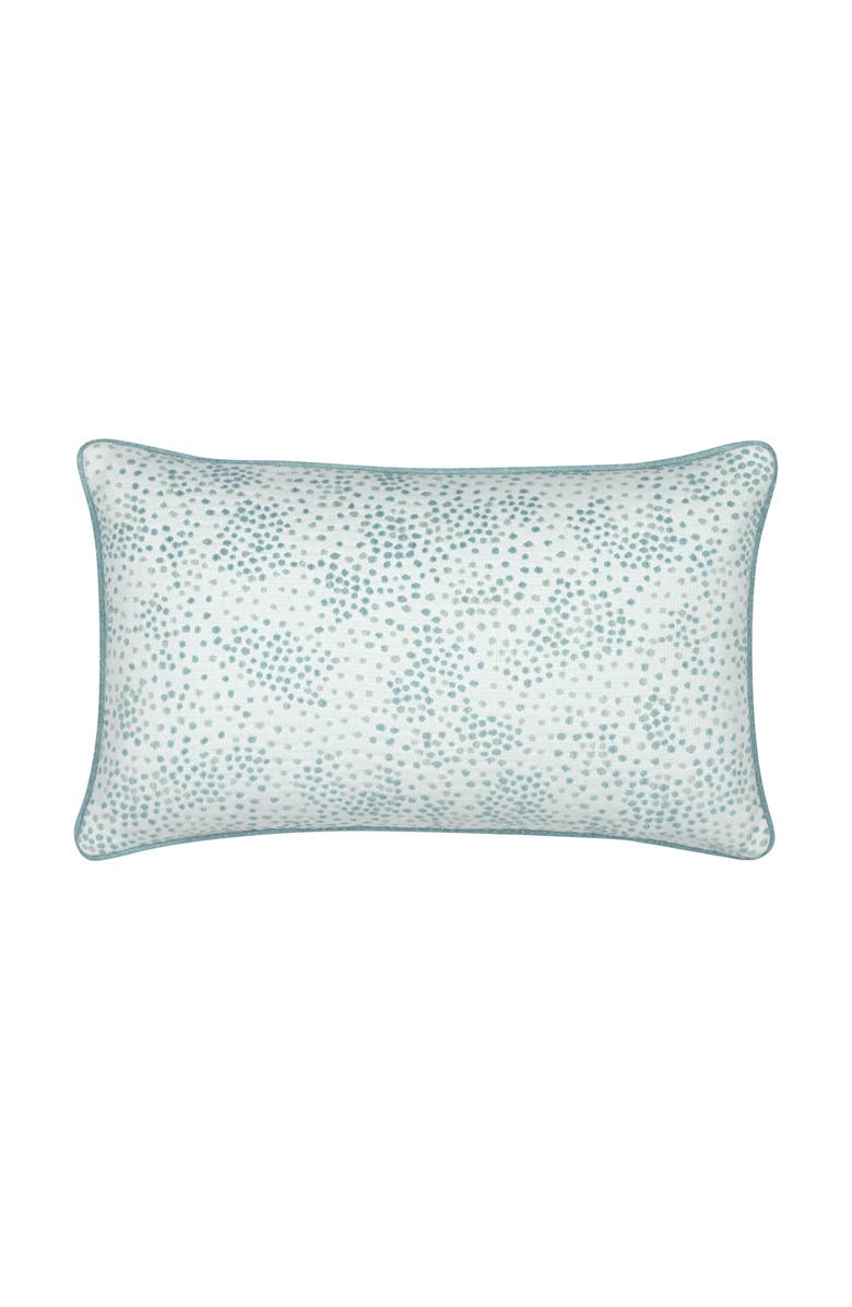 Elaine Smith Speckle Surf with Chenille Dots Indoor & Outdoor Woven Accent Pillow, Alternate, color, Surf