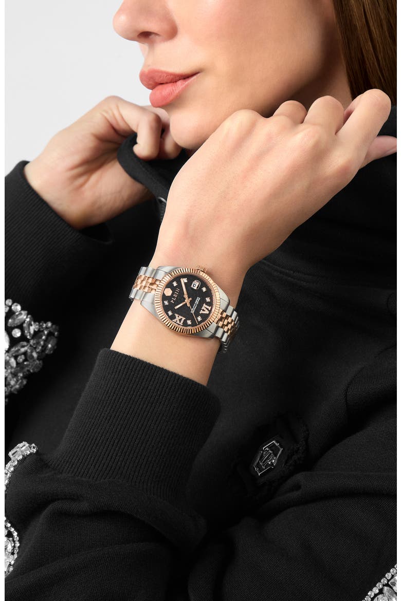 Date Superlative Bracelet Watch, 34mm, Alternate, color, IP ROSE GOLD