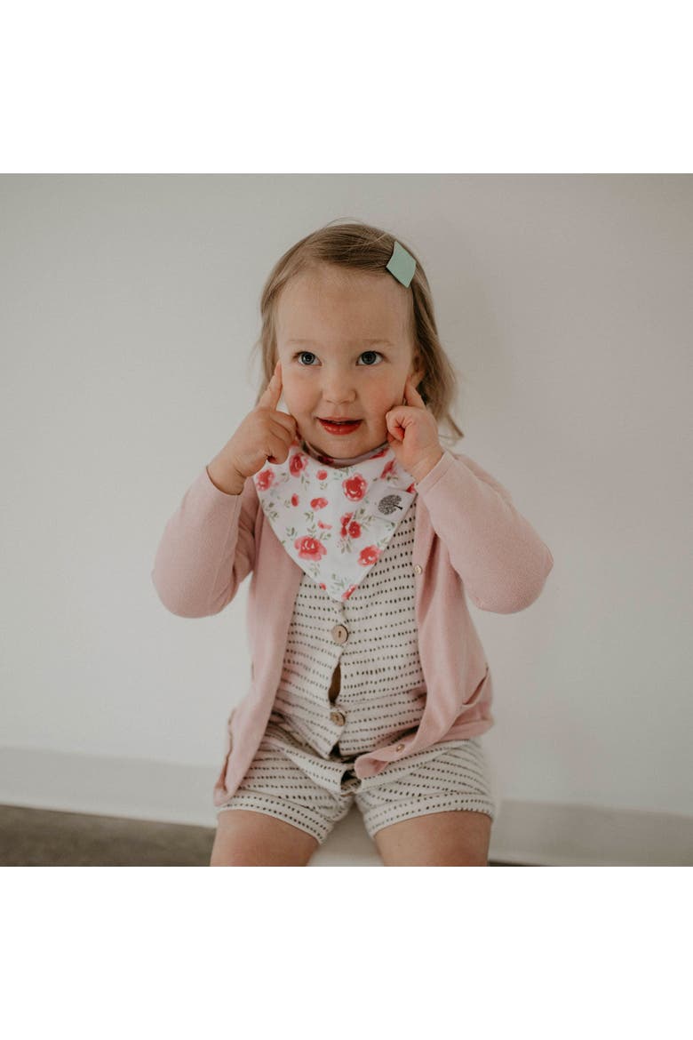 Bandana Bib Set, Alternate, color, Rose