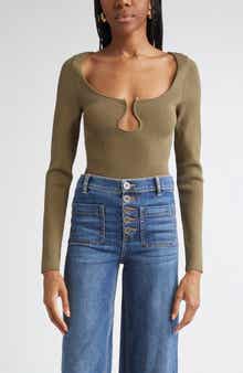 Lylia Sculpted U-Neck Rib Top