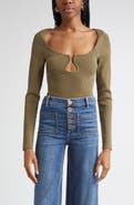 Ramy Brook Lylia Sculpted U-Neck Rib Top