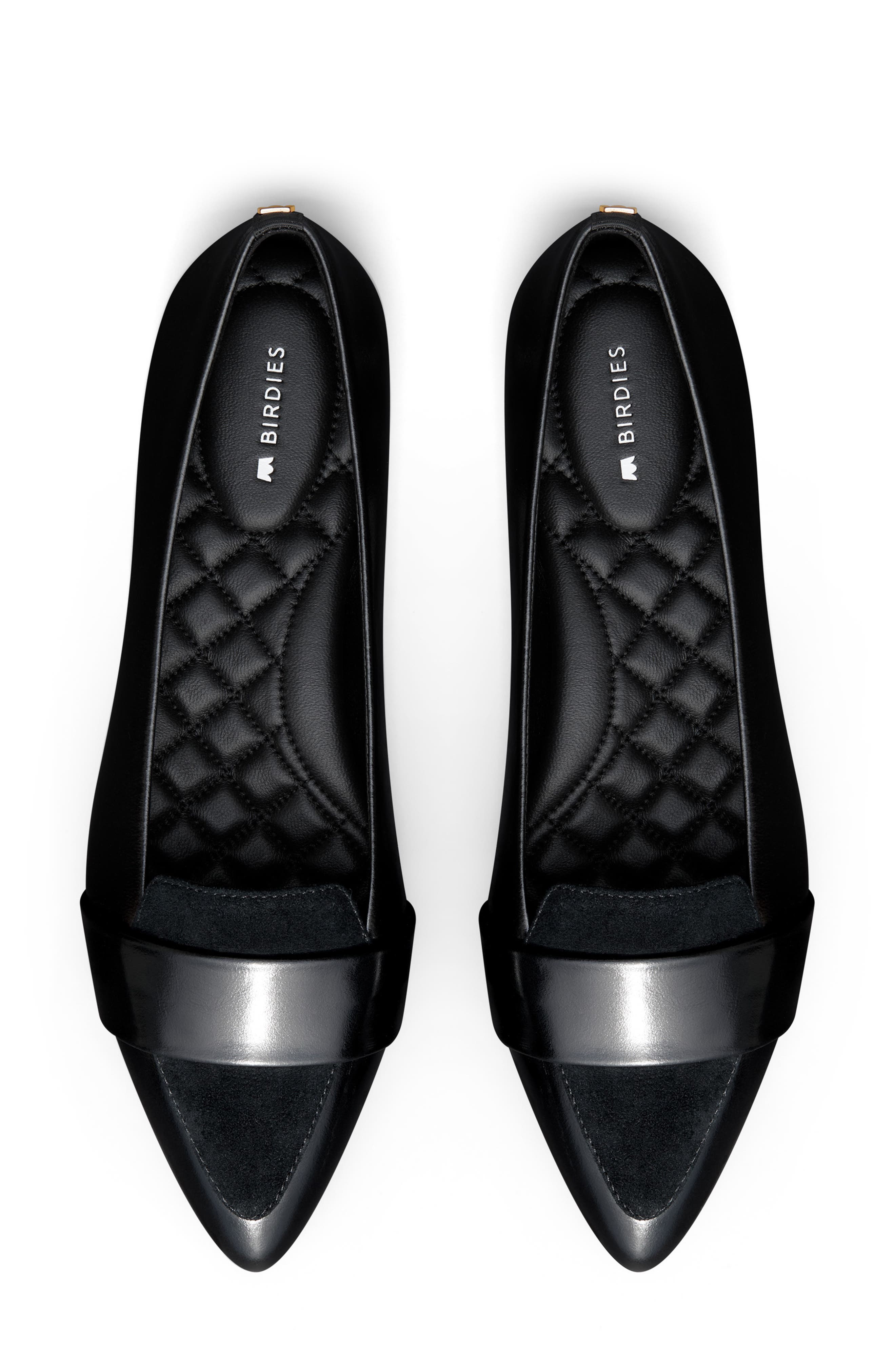 Sparrow Pointed Toe Flat, Alternate, color, LICORICE LEATHER