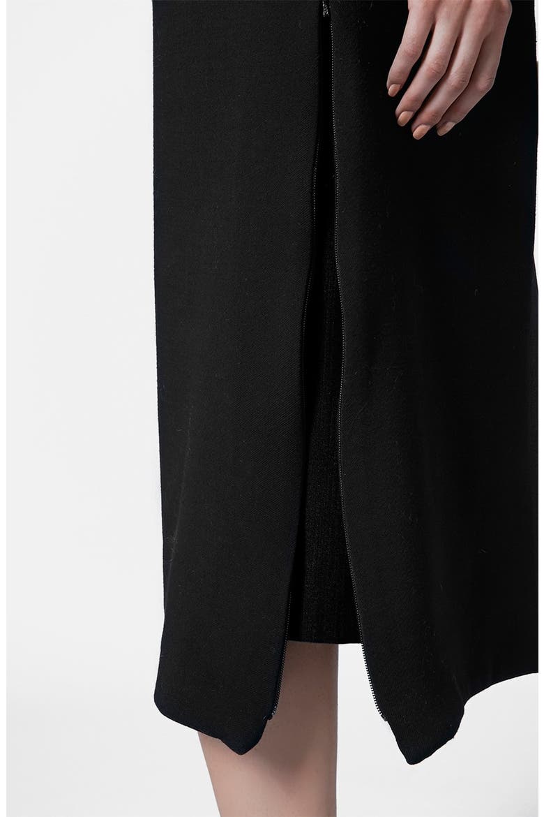Split Seam Genuine Shearling Coat, Alternate, color, BLACK MULTI