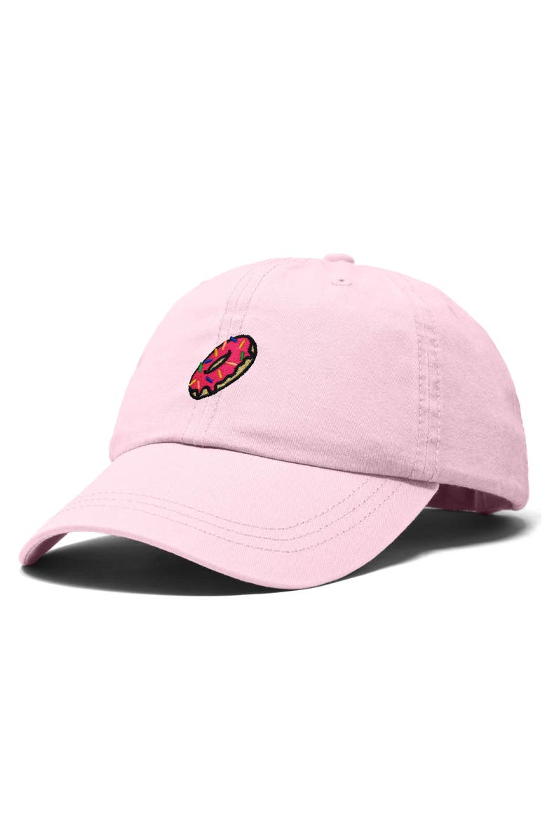 Donut Embroidered Adjustable Cap, Alternate, color, Washed Pink