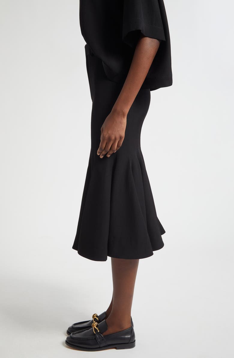 Bottega Veneta Fit & Flare Skirt, Alternate, color, 1000 Black
