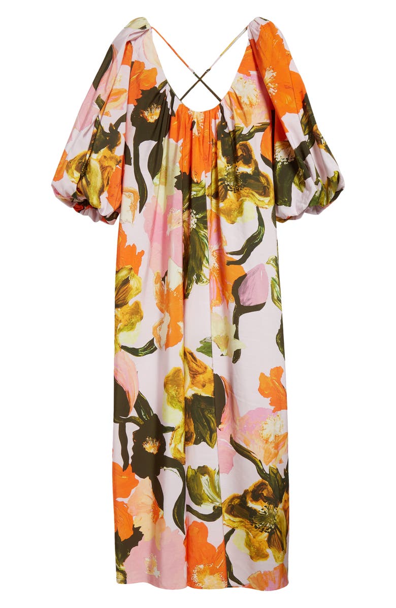 Stine Goya Teresa Floral Puff Sleeve Maxi Dress, Alternate, color, 