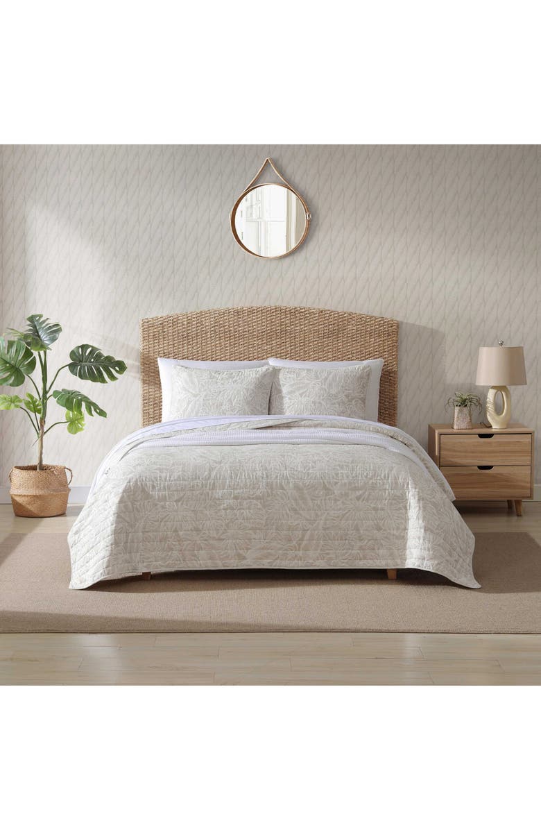 Tommy Bahama Ocean Deep Reversible Quilt & Sham Set, Alternate, color, Beige