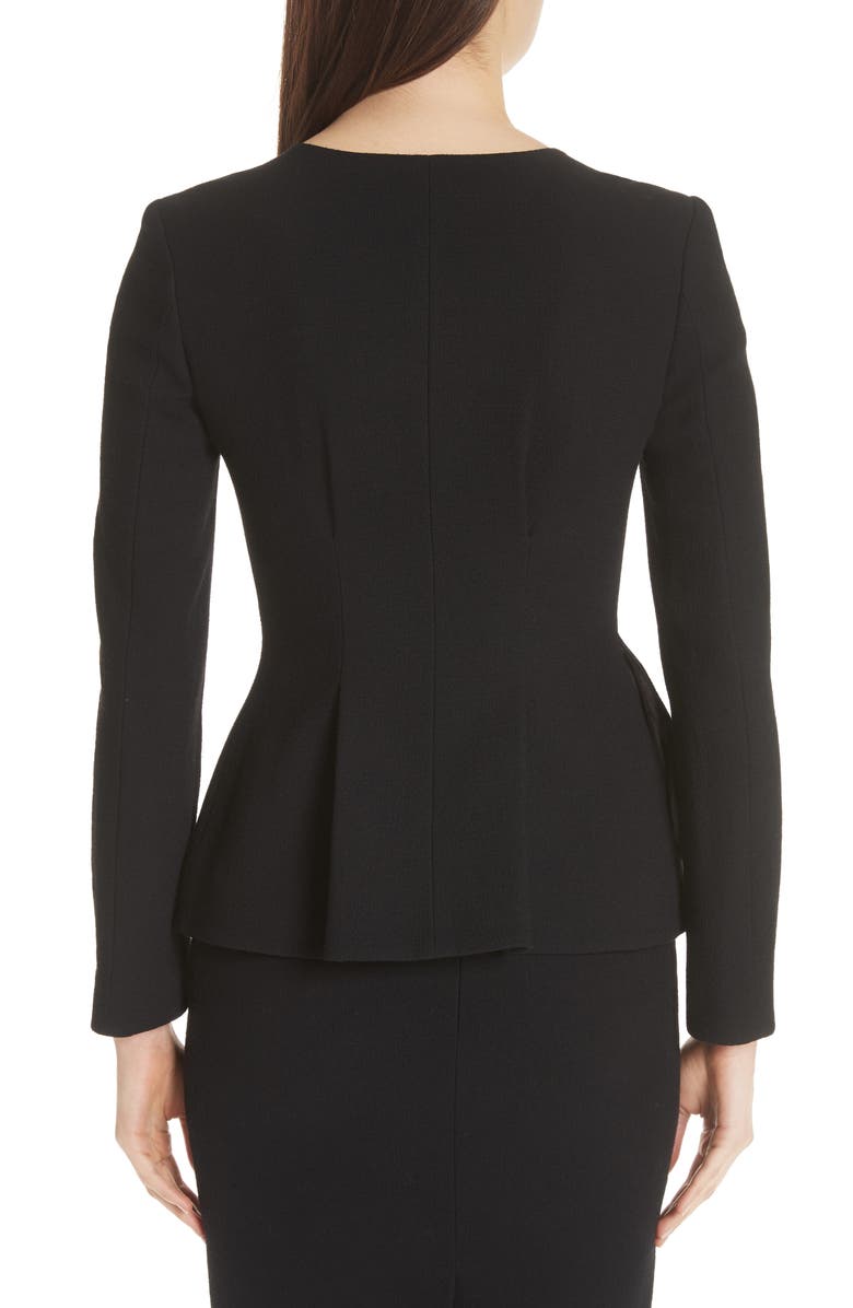 Emporio Armani Wool Peplum Jacket, Alternate, color,