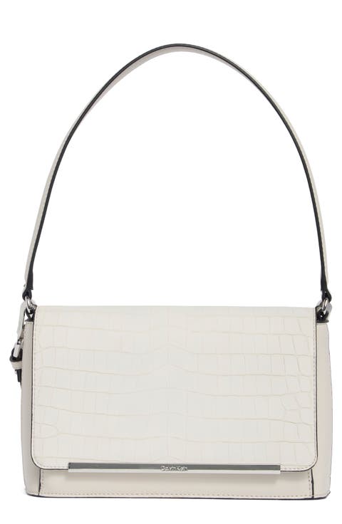Alia Croc Embossed Shoulder Bag