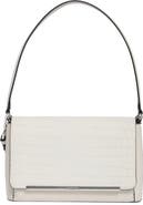 Calvin Klein Alia Croc Embossed Shoulder Bag