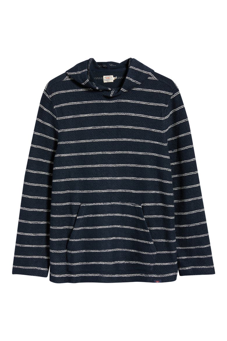 Whitewater Stripe Organic Cotton Blend Hoodie, Alternate, color, NAVY POINT STRIPE