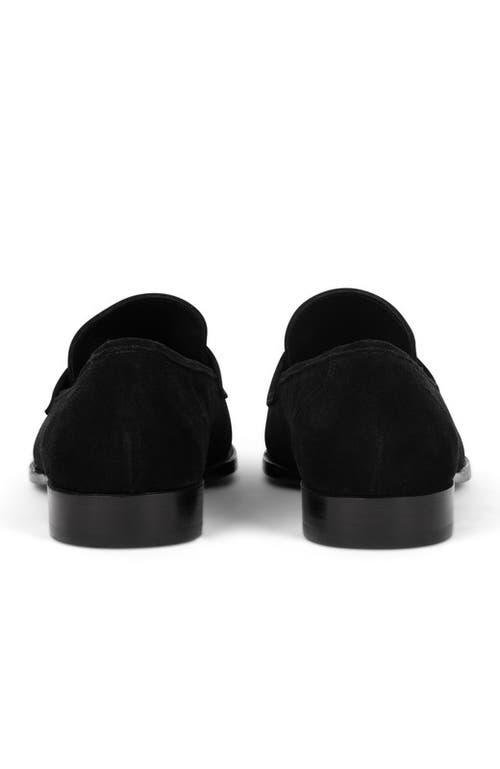 Anthony Veer Belmont Penny Loafer In Velvet Noir Black