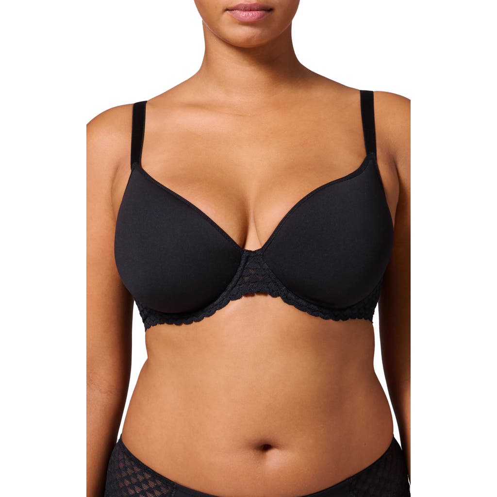 Simone Perele Subtile 3d Underwire Plunge Bra In Black