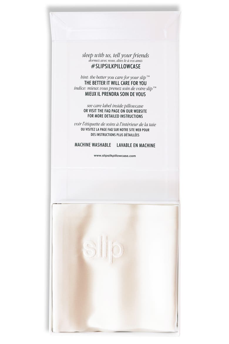 Pure Silk Euro Pillowcase, Alternate, color, WHITE