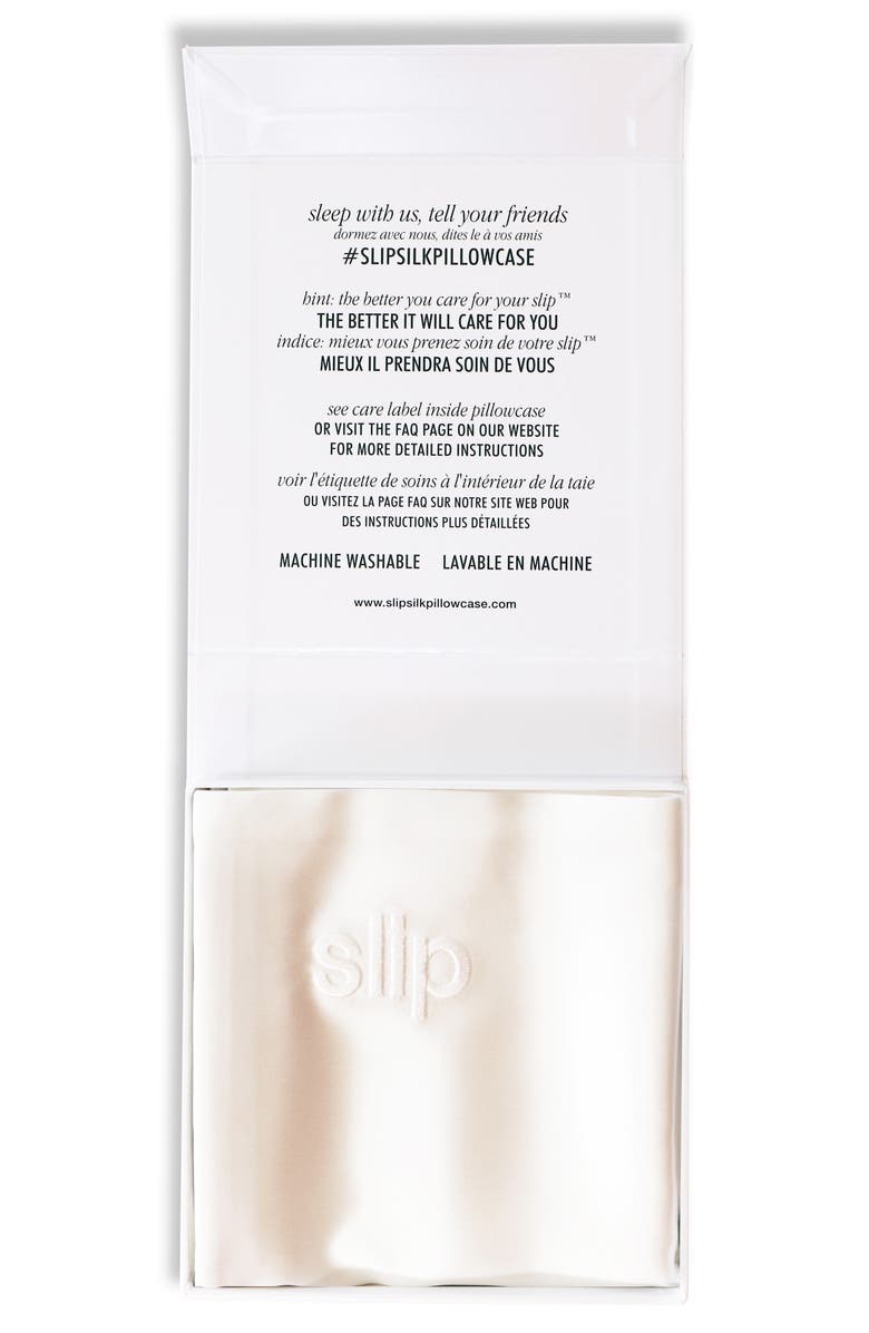 slip Pure Silk Euro Pillowcase, Alternate, color, White