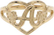 The M Jewelers The Cutout Flower Heart Letter Ring