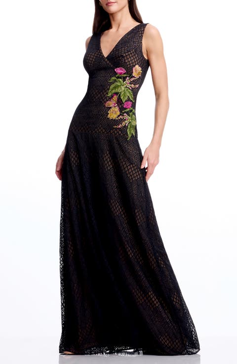 Baylor Floral Embroidery Sleeveless Dress