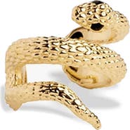 Awe Inspired Serpents Embrace Ear Cuff