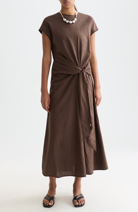 Relaxed Linen Blend Maxi Dress